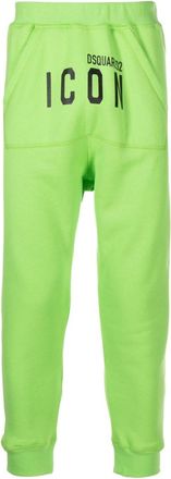 Dsquared2 Icon-print cotton track pants - men - Cotton - L - Green