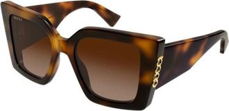 Gucci Audace Zonnebril - Dames - Zonnebrillen - Bruin - 51 MM - Nylon - Accessoires