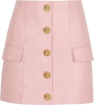 Balmain Minigonna con bottoni - Rosa