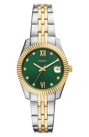 Fossil Scarlette Two-Tone Bracelet Watch, 32mm in Two Tone at Nordstrom