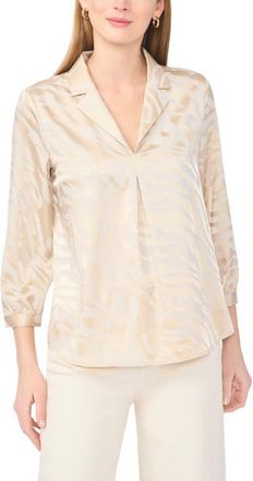 Vince Camuto Satin Shirt in Birch at Nordstrom, Size X-Large