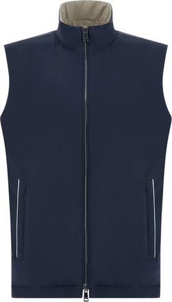 Paul & Shark Omkeerbaar High-Neck Vest - Heren - Bodywarmers - Blauw - XL - Jassen