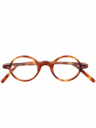 Epos round-frame tortoiseshell glasses - unisex - Acetate - 40 - Brown