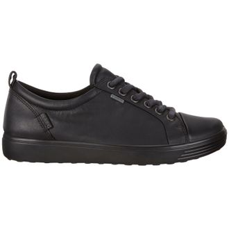 Ecco Ecco Soft 7 Gore-Tex Leather Womens Low Top Trainers - Black - Size:UK 4-4.5