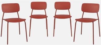 Sweeek Silla De Jard&iacute;n Apilable De Acero, Set De 4