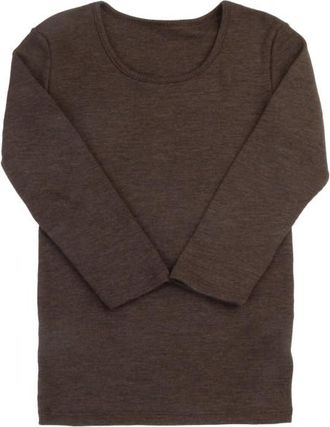 Joha Bouse with 3/4 Sleeves Merinounterw&auml;sche f&uuml;r Damen | braun