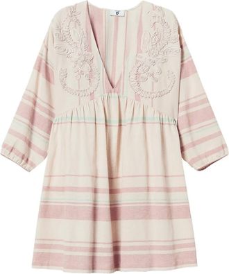 Twin-Set Abito corto a righe - Rosa