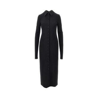 Dolce & Gabbana Wool-blend jersey midi dress Woman 42