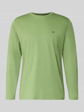 Fynch-Hatton Fynch-Hatton Longsleeve mit Rundhalsausschnitt und Logo in Hellgruen, Gr&ouml;&szlig;e M