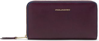 Piquadro Blauwe Portemonnee - Dames - Portefeuilles - Rood - ONE Size - Leer - Accessoires