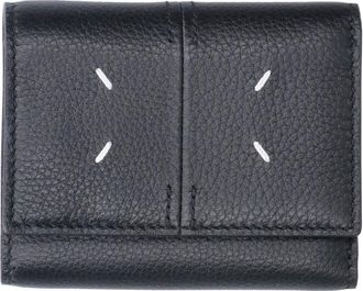 Maison Margiela Black Four Stitches Leather Wallet