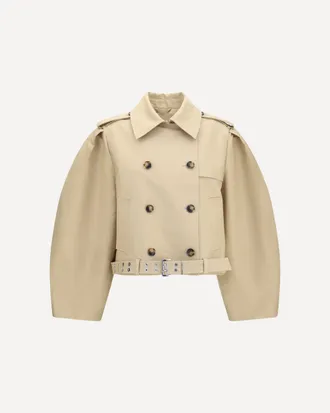 Ganni Double-breasted belted Jacket Female 36