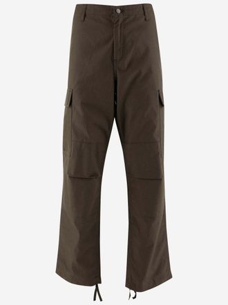 Carhartt Work in Progress Dark Brown Logo Pants