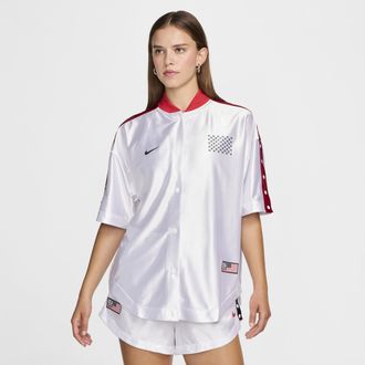 Nike USA Village Nike Womens Basketball Seasonal Top in White | FD5256-100