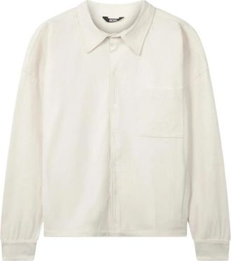 GCDS Workwear Overshirt - Heren - Casual Overhemden - Beige - S - Polyester - Overhemden