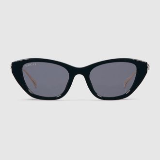 Gucci Cat Eye Frame Sunglasses, Black