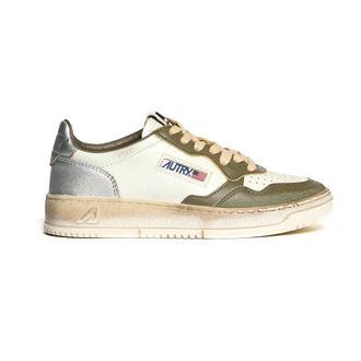 Autry Stijlvolle Wit/Groen/Zilver Sneakers - Dames - Sneakers - Veelkleurig - 38 EU - Schoenen