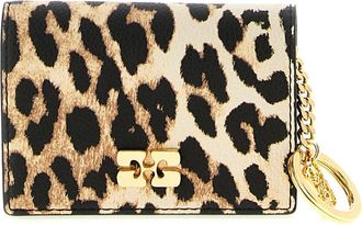 Ganni Bou Card Holder With Flap - Dames - Portefeuilles - Veelkleurig - ONE Size - Katoen - Accessoires