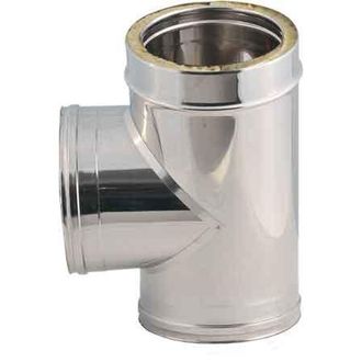 No Brand Acoplamiento De Pared Doble En T 90&deg; &Oslash; 130/180 Mm