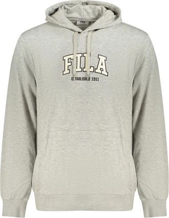 Fila Rifredi Hoodie - Heren - Hoodies - Grijs - M - Katoen - Hoodies & sweatvesten