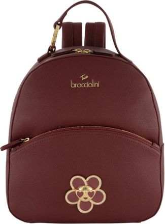 Braccialini Compacte Rugzak van Kunstleer - Dames - Rugzakken - Bruin - ONE Size - Leer - Tassen
