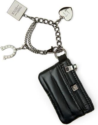Think Royln Lucky Charm Keychain in Pearl Black at Nordstrom