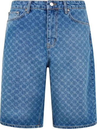 Daily Paper Clothing Monogram Denim Shorts