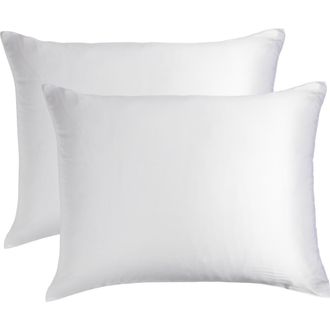 Nordstrom Set of 2 Silk Pillowcases in White at Nordstrom, Size King