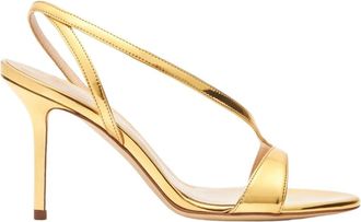 Scarosso Elegante Stiletto Hak Sandalen - Dames - Sandalen met hakken - Geel - 37 1/2 EU - Leer - Schoenen
