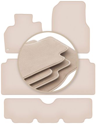 OEM Alfombrillas Premium Beige Para: Renault Espace Iv 7 Plazas 2002-2012