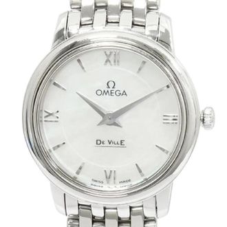 Omega Pre-owned De Ville Prestige Roestvrijstalen Horloge - Dames - Vintage Horloges - Wit - ONE Size - Vintage