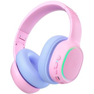OEM Auriculares Inal&aacute;mbricos Anc Kh03 Para Ni&ntilde;os, Seguros Y Con Control De Volumen, Color Rosa
