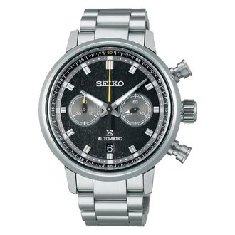 Seiko Prospex Speedtimer Chronograph Automatic Black Dial Mens Watch SRQ041J1
