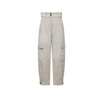 Moncler Moncler Wool Cargo Pants, Women, White, Size: M