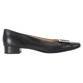 Ferragamo Ferragamo Buckle Detail Pumps in Black Leather