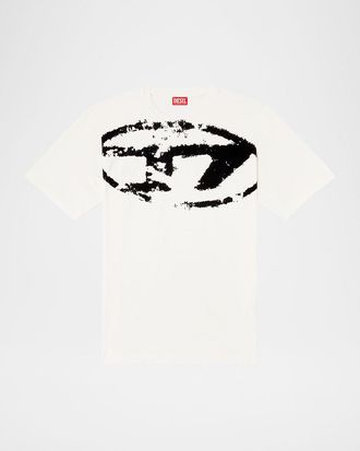Diesel Mens T-BOXT-N14 Oversized D Logo T-Shirt