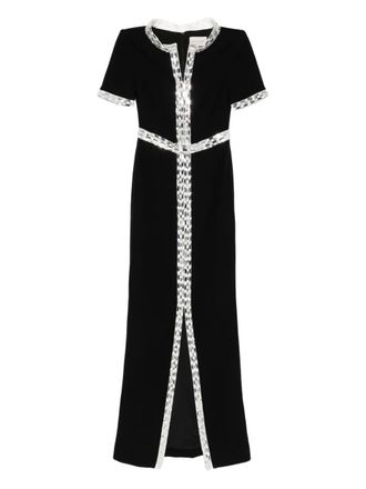 Jean-Louis Sabaji crêpe maxi dress - Black