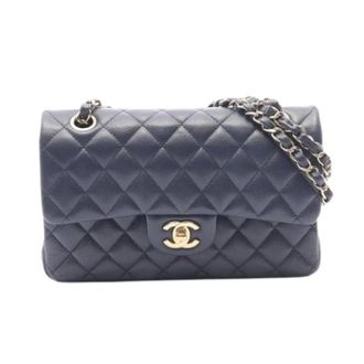 Chanel Pre-owned Vintage Schoudertas - Dames - Pre-owned - Blauw - Maat: ONE Size Leer