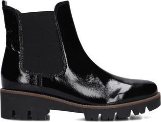 Gabor Zwarte leren Chelsea boots - Dames - Chelseaboots - Zwart - 39 EU - Leer - Schoenen