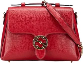 Gucci Pre-owned Handbags, female, Red, Size: ONE SIZE Pre-owned Satchel