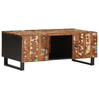 vidaXL Mesa De Centro Madera Reciclada Y Contrachapada 100x54x40 Cm Vidaxl