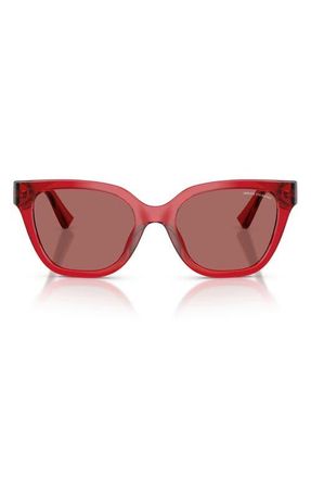 A|X Armani Exchange 53mm Cat Eye Sunglasses in Shiny Cherry /Violet at Nordstrom