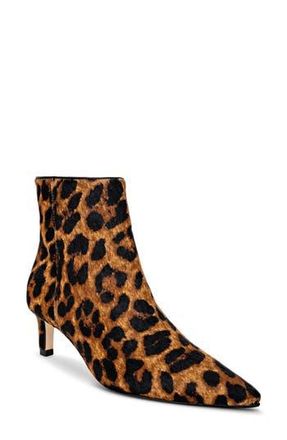 L'agence Lilly III Genuine Calf Hair Pointed Toe Bootie in Leopard Hair Calf at Nordstrom Rack, Size 7.5