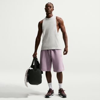 Nike Mens N.A.C. Dri-FIT Fleece Training Shorts in Purple | IM5718-524