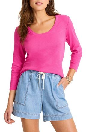Tommy Bahama Ashby Isles Scoop Neck Cotton T-Shirt in Very Berry at Nordstrom, Size X-Small