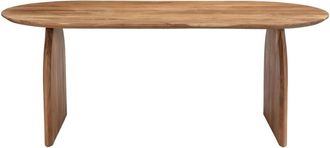 DRAWER Mesa de comedor para 8 personas de madera maciza de acacia