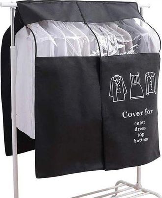 OEM Funda Negra De 110 &times; 90 Cm, Funda Antipolvo Para Ropa, Funda Universal Para Perchero
