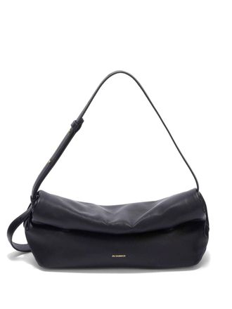 Jil Sander Borsa a spalla Rollup piccola - Nero