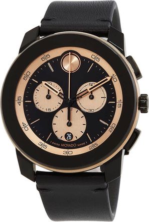 Movado Bold TR90 Chronograph Quartz Black Dial Mens Watch 3601114