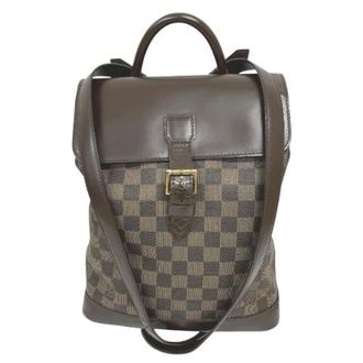 Louis Vuitton Pre-owned Backpacks, female, Brown, Size: ONE SIZE Pre-owned Soho Damier Backpack